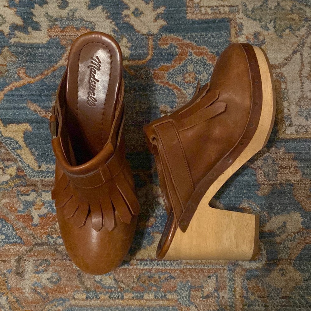 Madewell Leather Platform Clogs